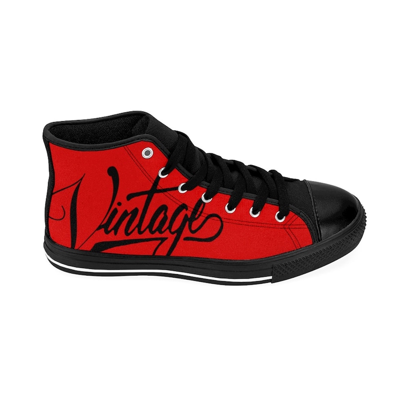 Vintage Healthy Living Shoes for Men Gift for Him Exclusive Red VHL Classics Men/'s Vintage High-top Sneakers