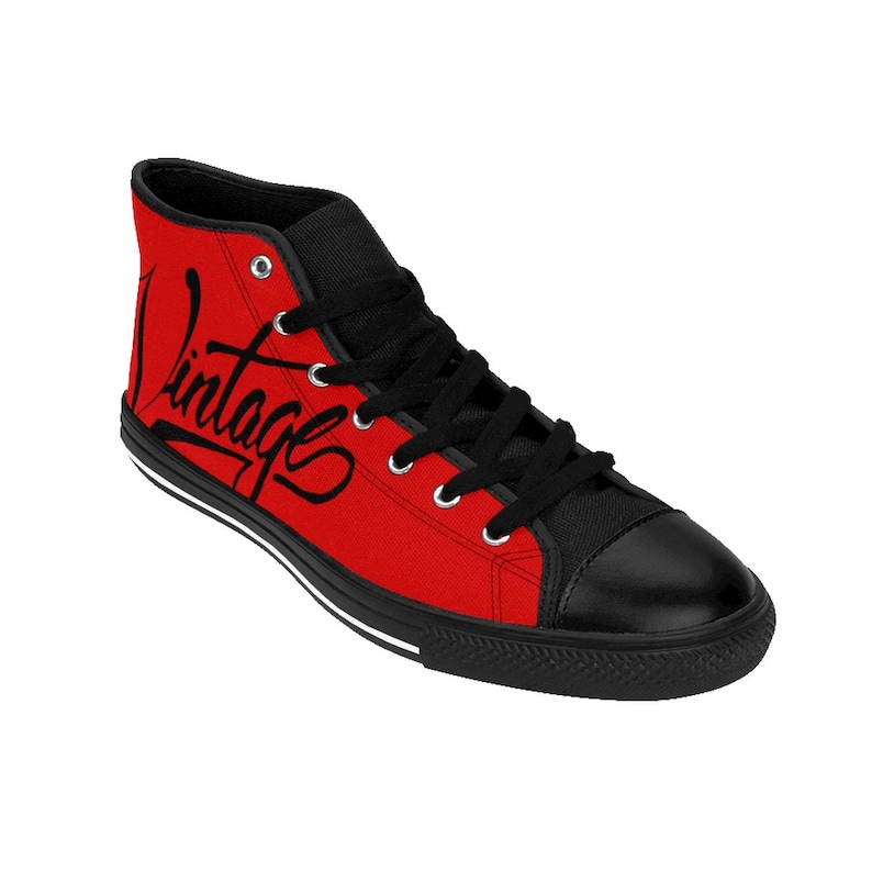 Vintage Healthy Living Shoes for Men Gift for Him Exclusive Red VHL Classics Men/'s Vintage High-top Sneakers