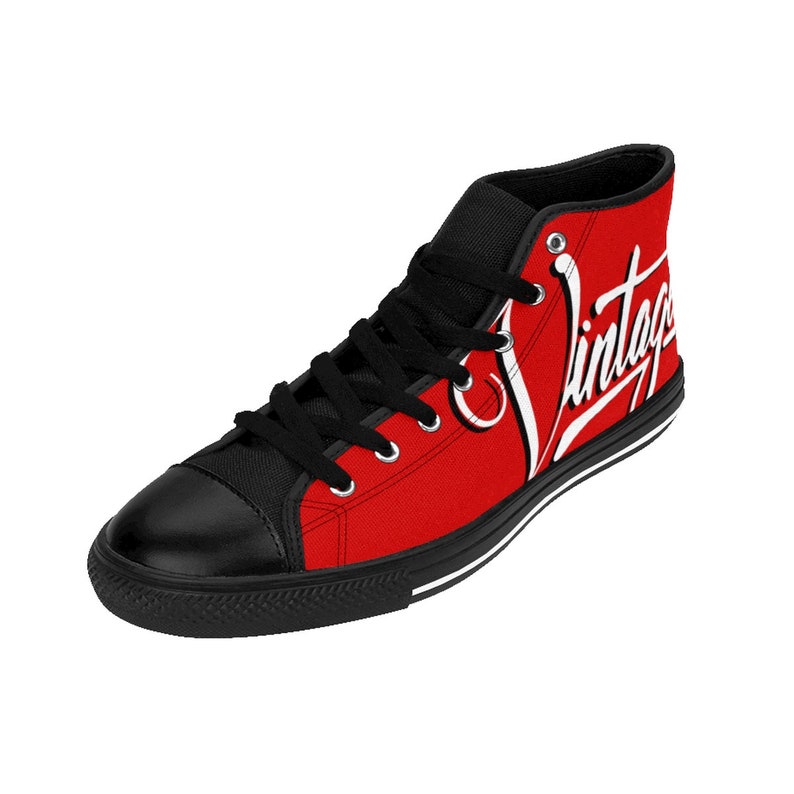 Vintage Healthy Living Shoes for Men Gift for Him Exclusive Red VHL Classics Men/'s Vintage High-top Sneakers