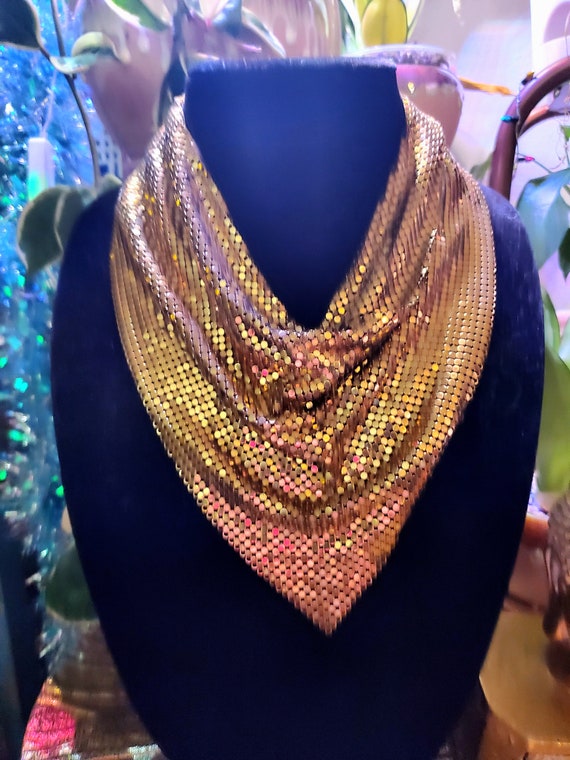 Vintage Whiting & Davis triangular-shaped scarf n… - image 2