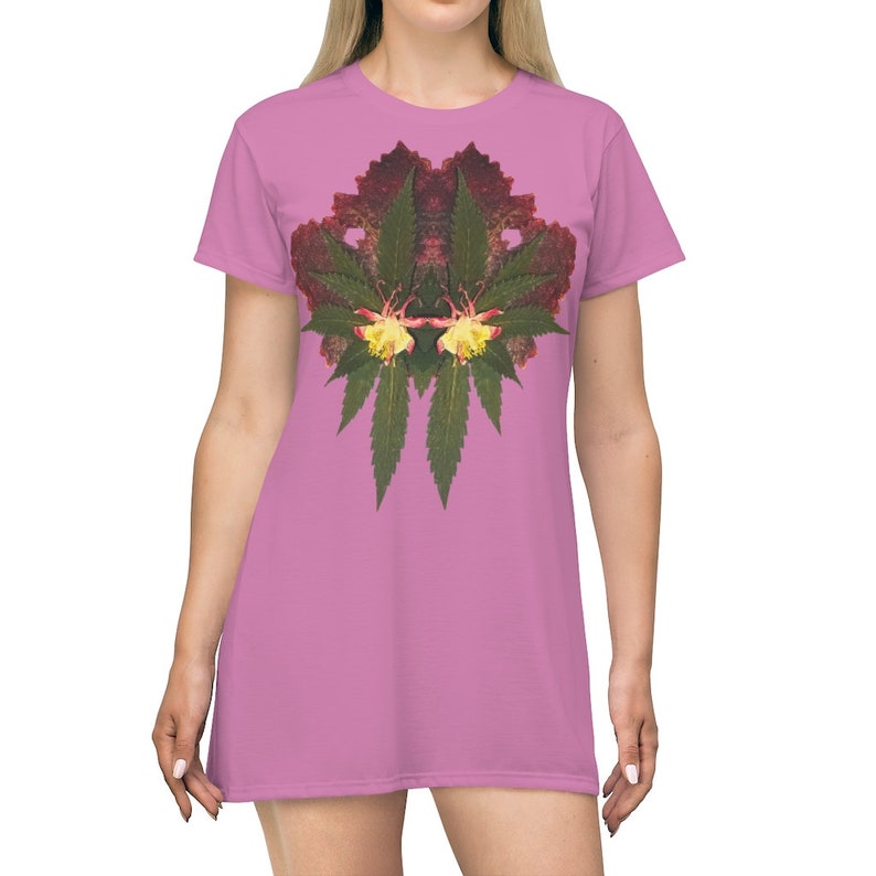 Cross Faded All Over Print T-Shirt Dress Logo Princess