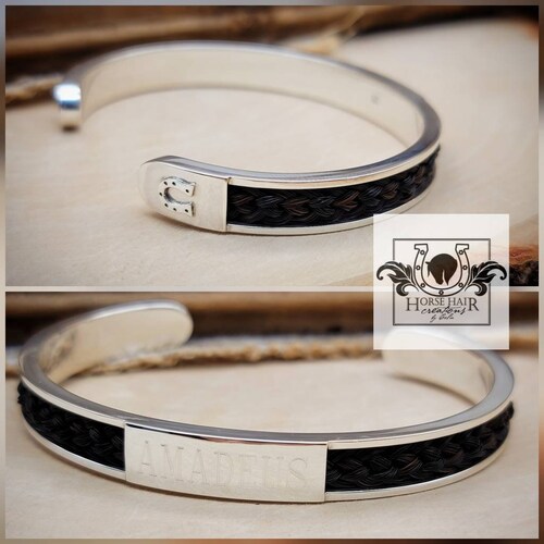 Sterling Silver Horse Hair Bracelet Custom Horse Hair Etsy Sweden