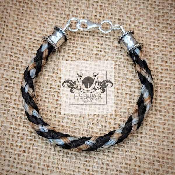 Braided Horse Hair Bracelet With Solid Sterling Silver Findings - Custom Order