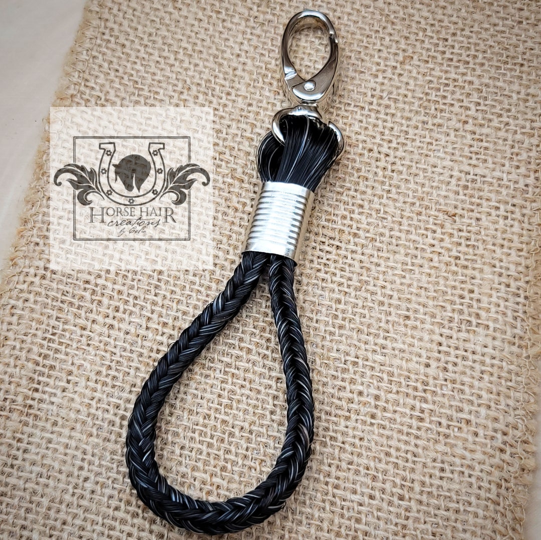 Braided Loop Style Horse Hair Keychain Several Braid Styles Available Custom Order Etsy