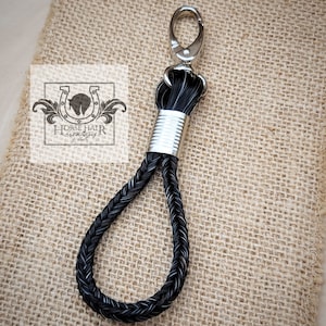 Braided Loop Style Horse Hair Keychain - Several Braid Styles Available - Custom Order