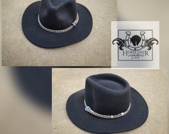 Horse Hair Hat Band - Custom made with your horse's hair or my stock hair