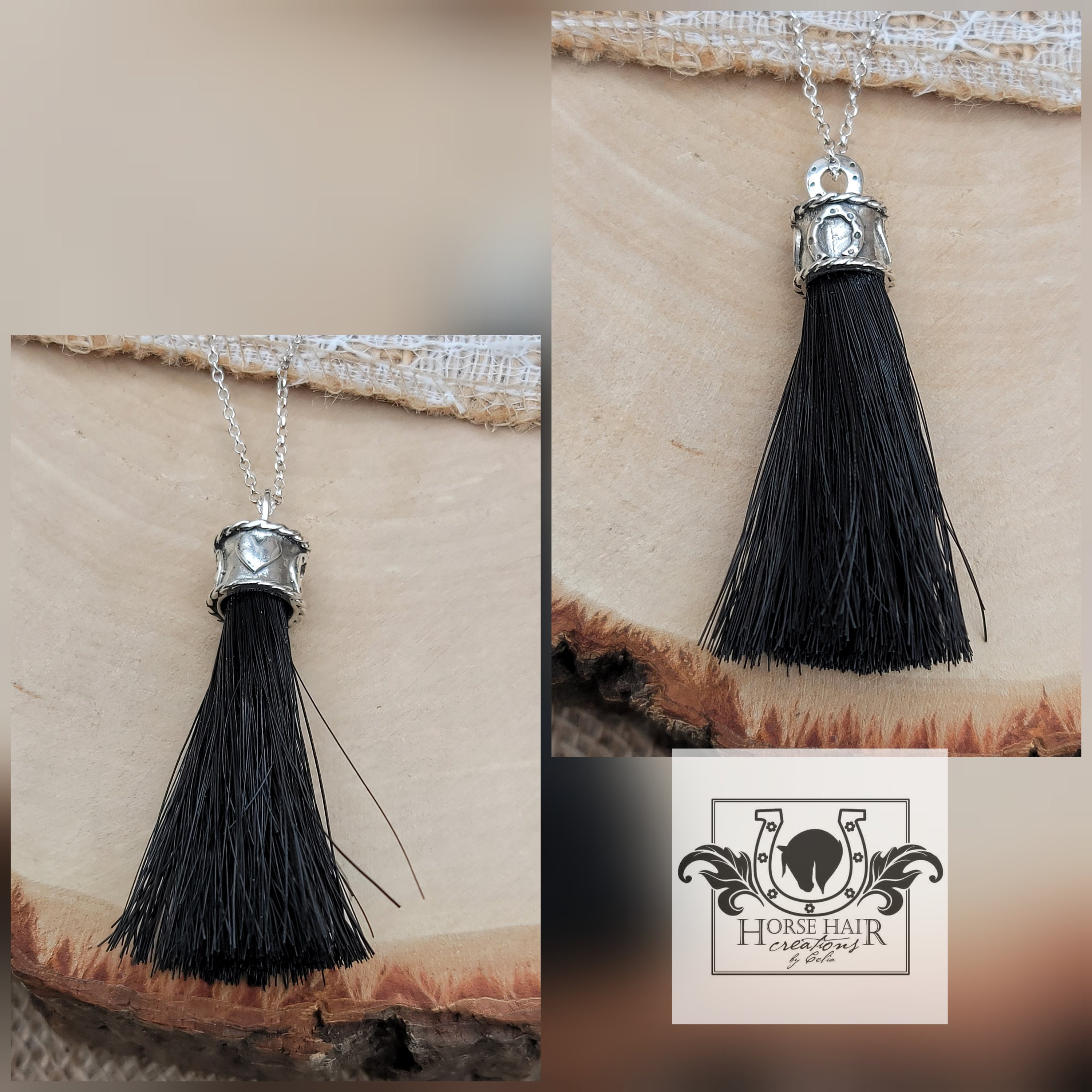 Tassel Style Sterling Silver Horse Hair Pendant Necklace CUSTOM ORDER Etsy Australia
