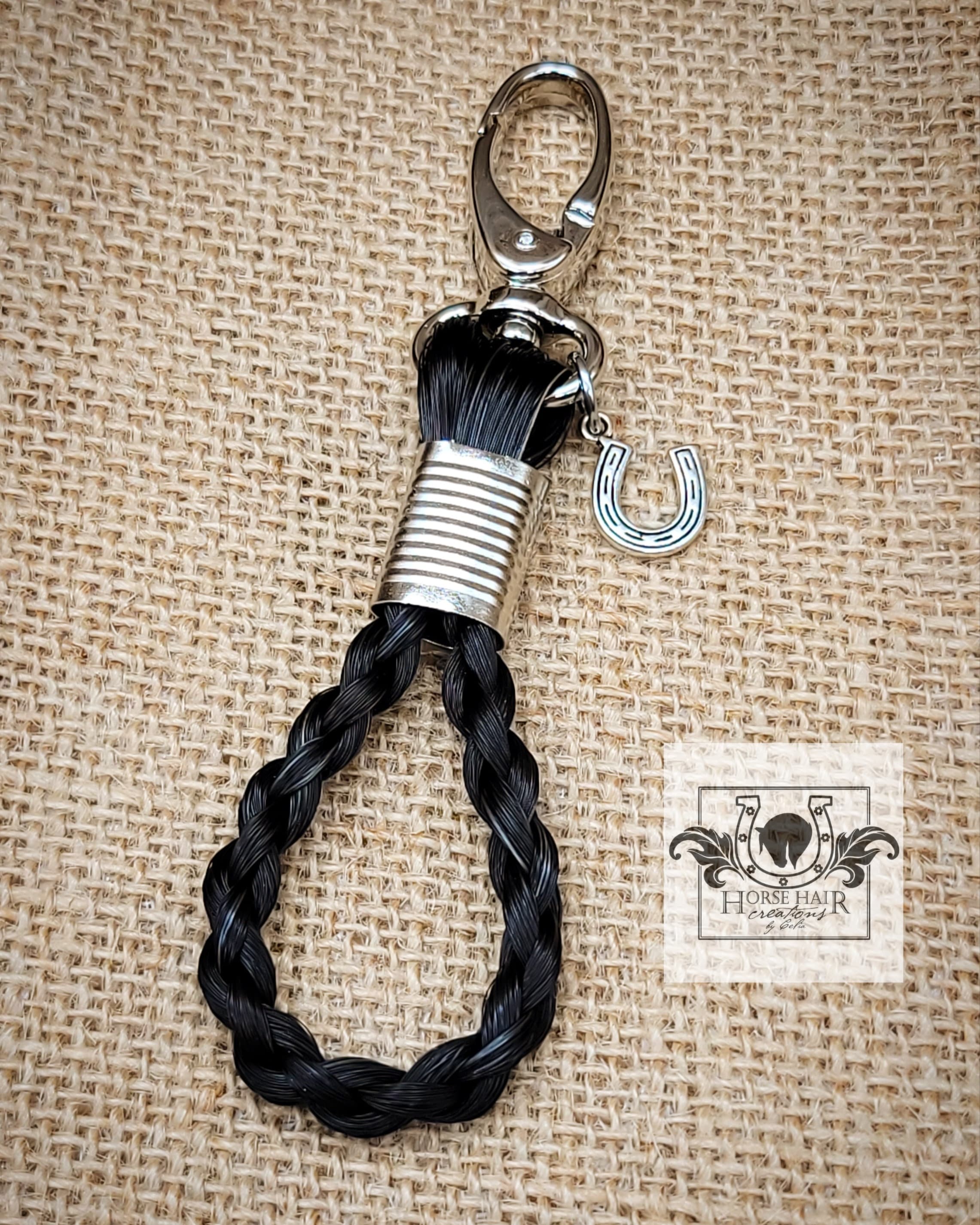 Braided Loop Style Horse Hair Keychain - Several Braid Styles