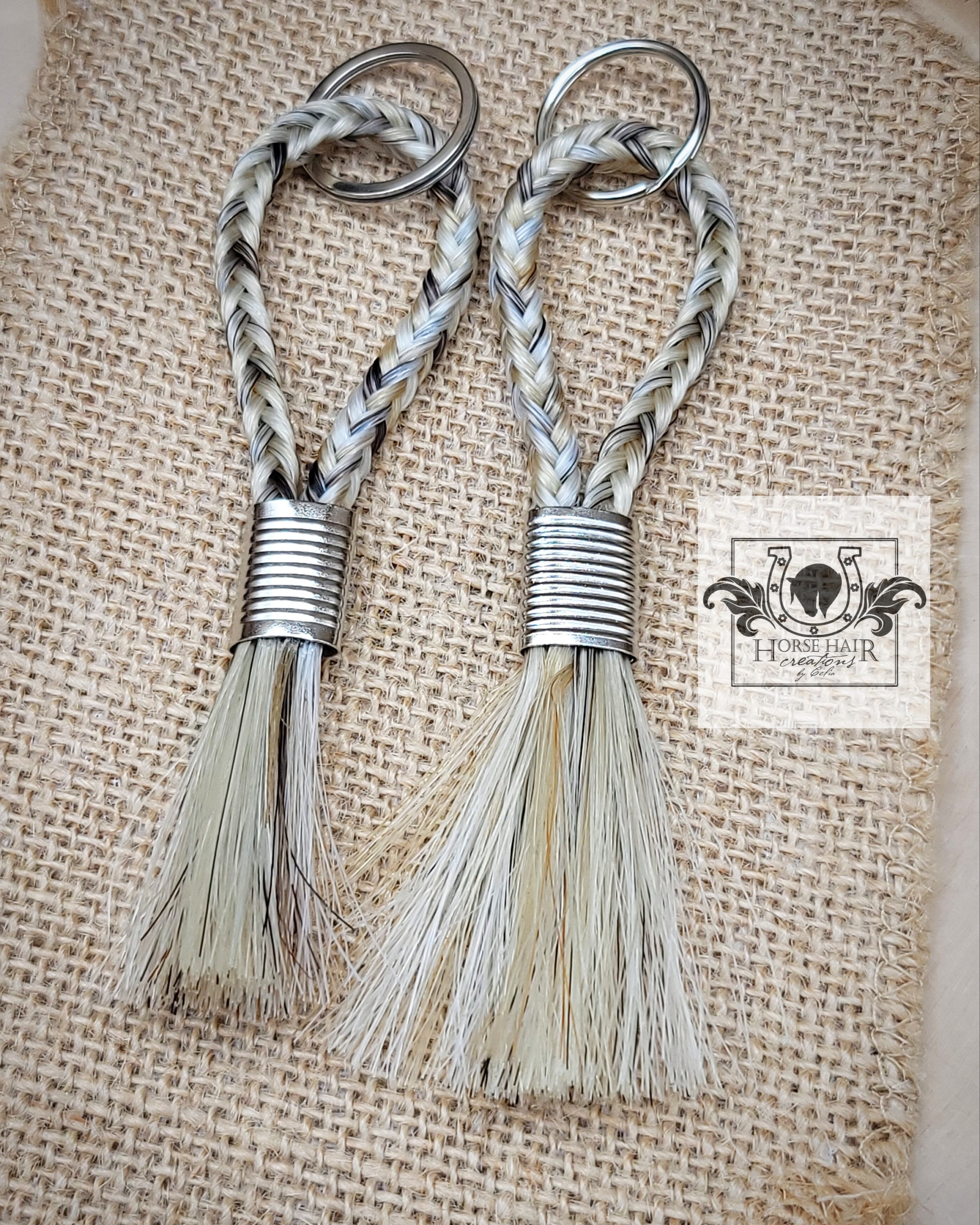 Braided Tassel Style Horse Hair Keychain - Several Braid Styles