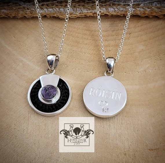 Small Circle W/ Crushed Amethyst Inlay Sterling Silver Braided ⚪︎order品⚪︎