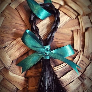 Horse Hair Keepsake Braid Shadowbox Piece - Basic Braid Style - Custom Order