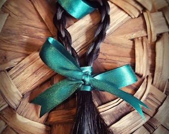 Horse Hair Keepsake Braid Shadowbox Piece - Basic Braid Style - Custom Order