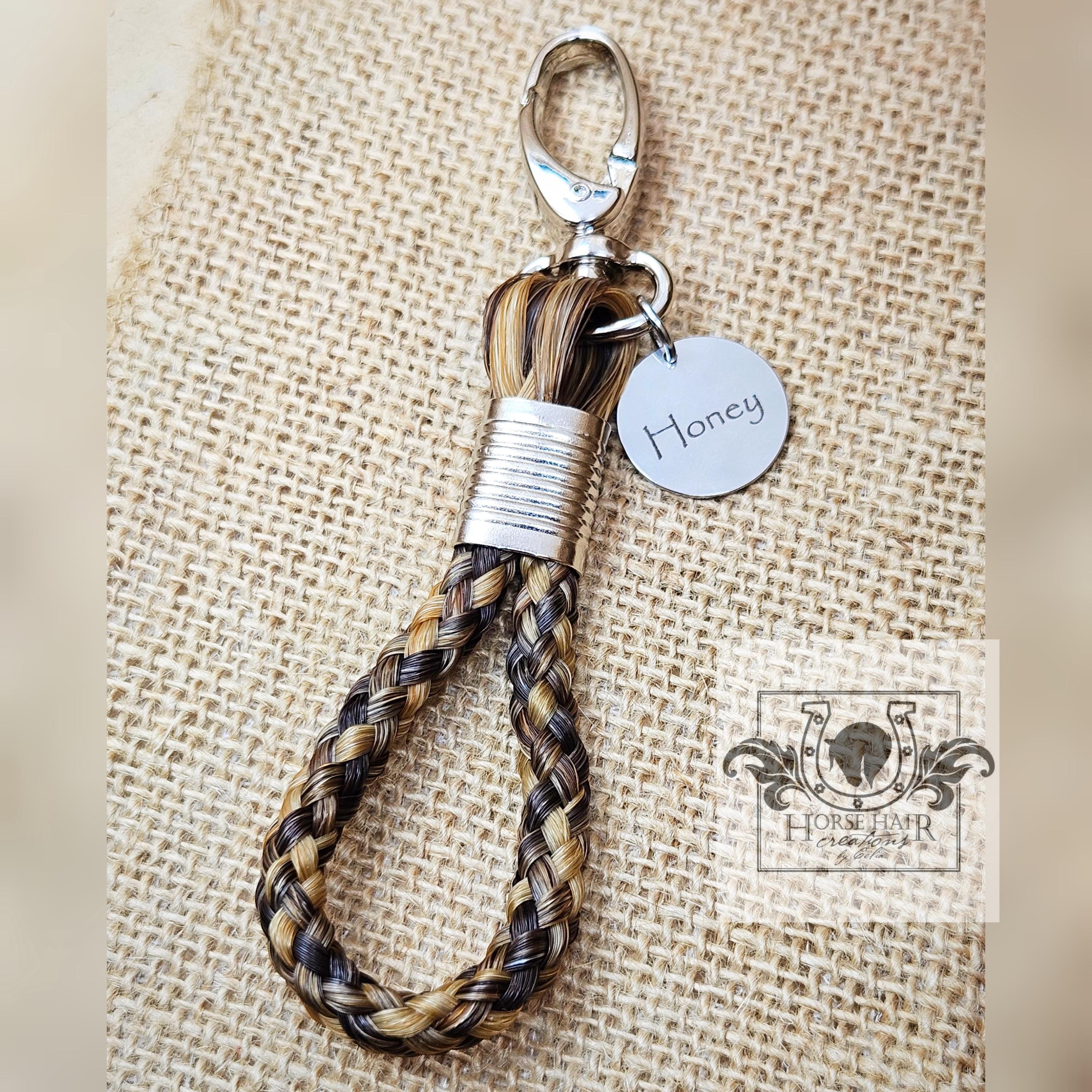 Braided Loop Style Horse Hair Keychain - Several Braid Styles