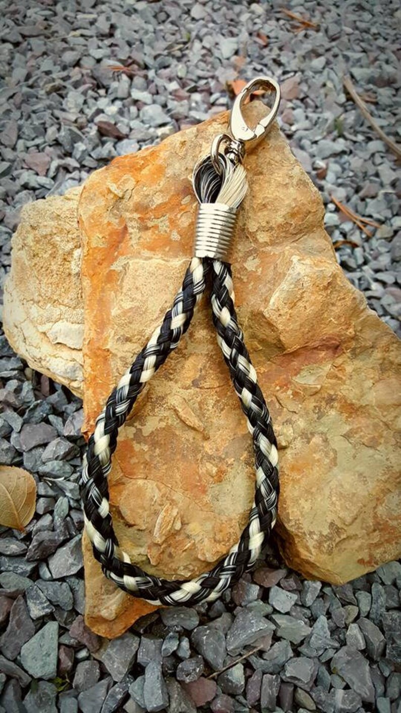 CUSTOM Large Loop Braided Horse Hair Keychain Etsy