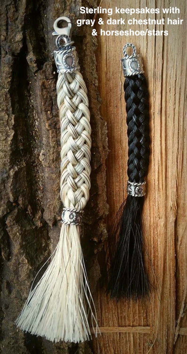 Custom Sterling Horse Hair Keepsake or Keychain Etsy