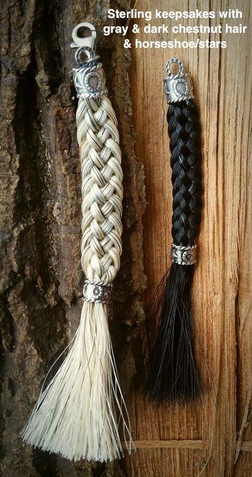 Custom Sterling Horse Hair Keepsake or Keychain Etsy