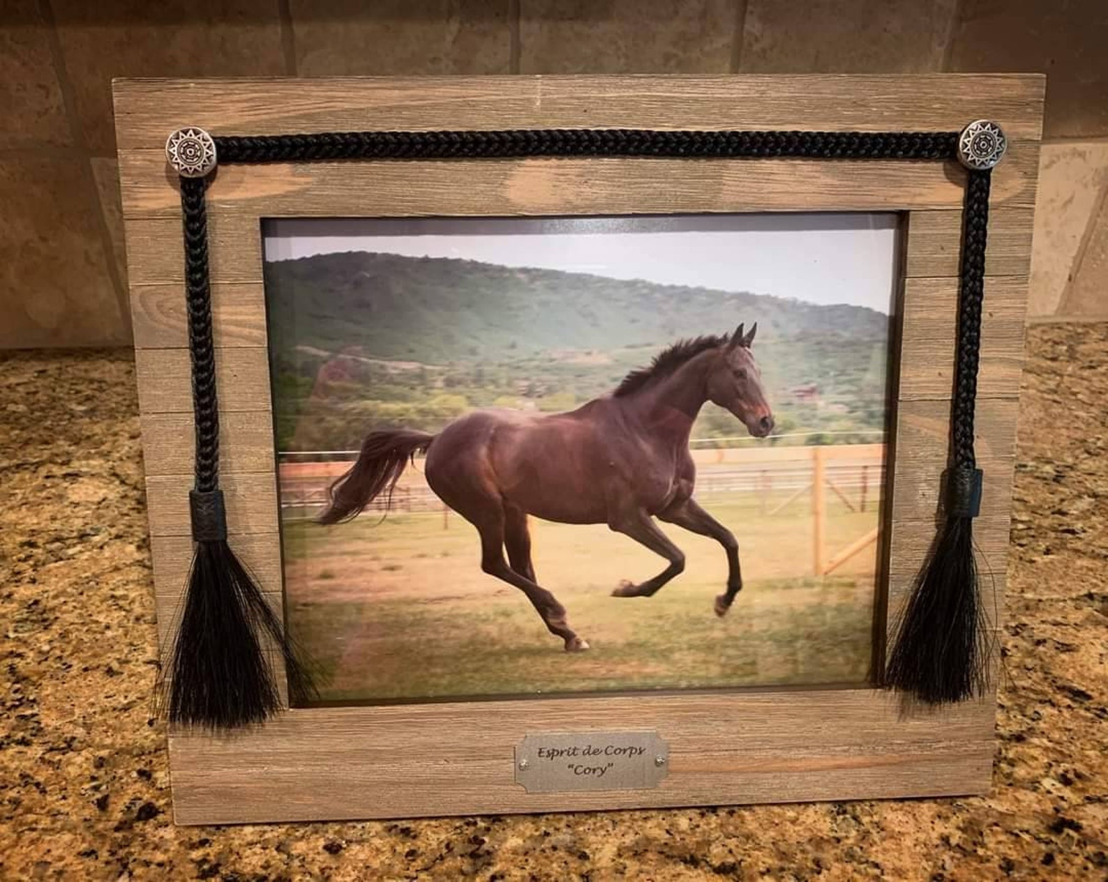 CUSTOM 8x10 Wooden Picture Frame With Braided Horse Hair Etsy