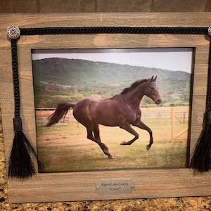 8x10 Picture Frame with Braided Horse Hair Accents - Custom Order