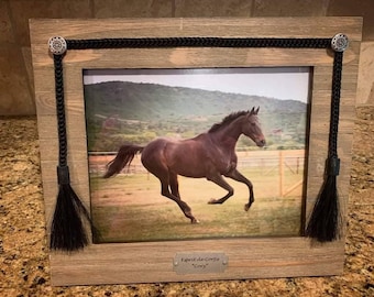 8x10 Picture Frame with Braided Horse Hair Accents - Custom Order