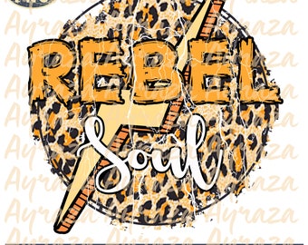 Rebel soul Lightning Bleach Tee,Trendy Bleach png,Rebel Leopard,Leopard Mama Tees,Rebel Babe Bleach