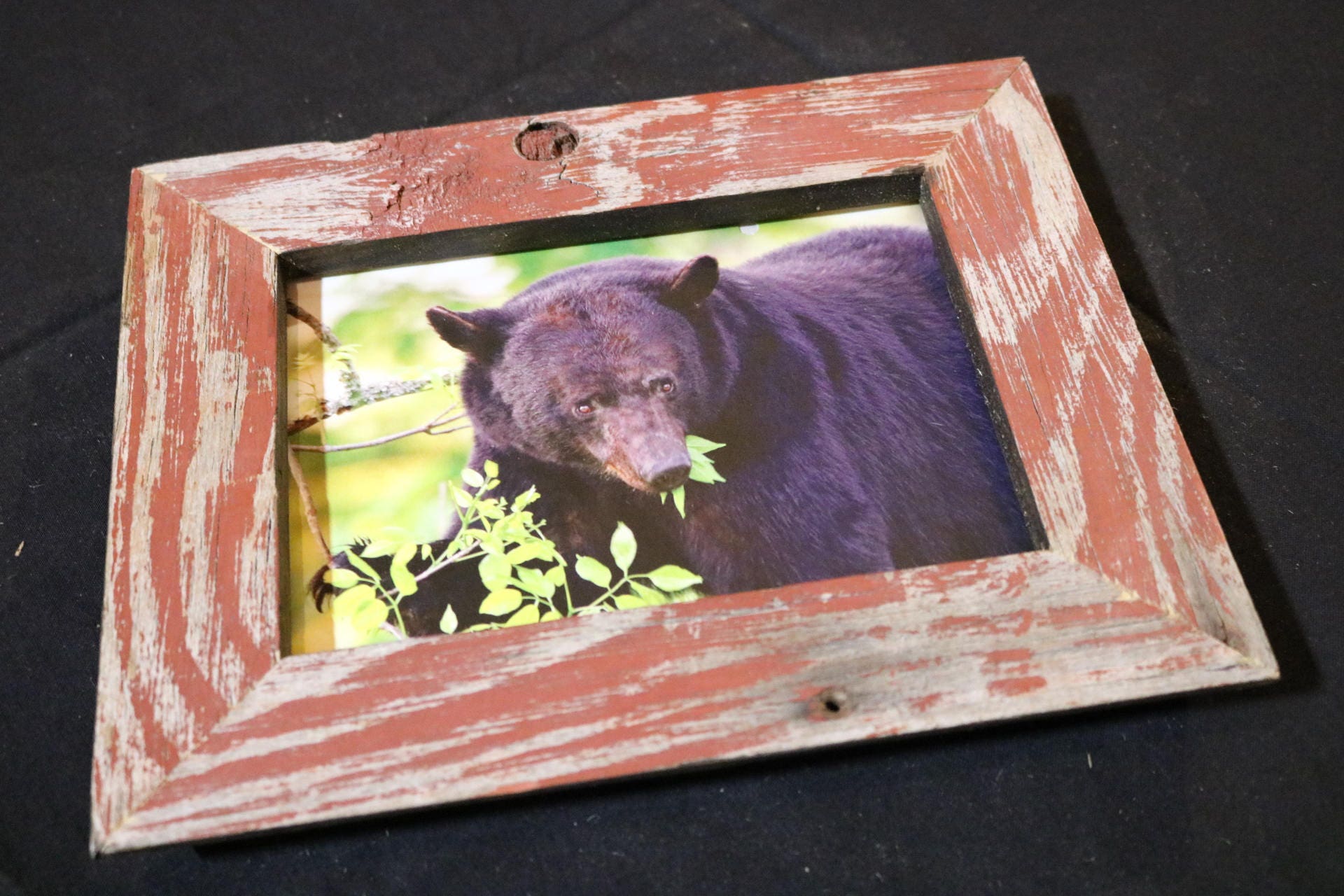 5x7 Farmhouse Red Frame Barnwood - Etsy