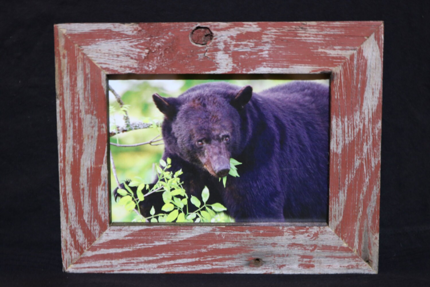 5x7 Farmhouse Red Frame Barnwood - Etsy