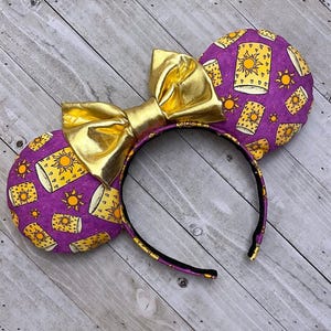 Rapunzel Tangled Lantern Flynn Rider Lavender Purple Inspired Mouse Ears Theme Park Princess Accessories Adult Child Headband
