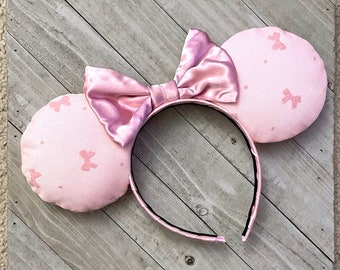 Girly Bow Valentines Day Mouse Ears Romantic Pink Mouse Ears Princesscore Mouse Ears Headband Princess Adult Child Theme Park Accessories