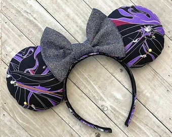 Maleficent Mouse Ears Villain Mouse Ears Inspired Mouse Ears Theme Park Accessories Adult Child