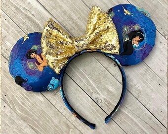 Princess Jasmine Aladdin Agrabah Inspired Mouse Ears Theme Park Princess Accessories Adult Child Headband