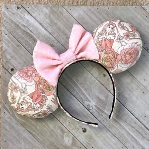 Floral Sleeping Beauty Aurora Briar Rose Inspired Mouse Ears Theme Park Princess Accessories Adult Child Headband