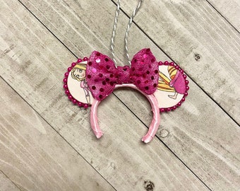 Disney Mouse Ears Ornament Rapunzel Tangled Floral Headband Disney Aladdin Handmade Christmas Tree