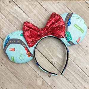 Cars Lightning McQueen Mouse Ears Mater Ears Racing Pixar Inspired Theme Park Mouse Ears Headband Adult Child