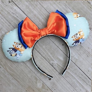 Bluey Mouse Ears Bingo Mom Dad Blue Dog Inspired Mouse Ears Theme Park Princess Accessories Adult Child Headband