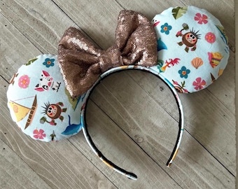 Moana Ears Maui Ears Inspired Mouse Ears Warrior Chief Voyager Hawaii Ears Theme Park Princess Headband Accessories Adult Child