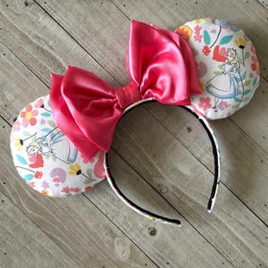 READY TO SHIP Alice In Wonderland White Rabbit Cheshire Cat Inspired Mouse Ears Theme Park Princess Accessories Adult Child Headband