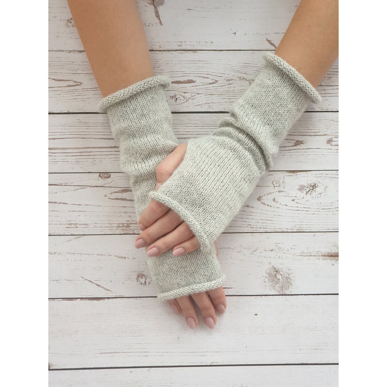 Knit wrist warmers, alpaca gloves women, knit alpaca mittens, knit fingerless mitts, knit fingerless gloves women, alpaca fingerless gloves image 1