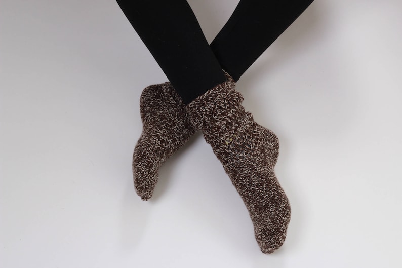 cozy socks valentines day gift Crochet Wool Socks Valentines day socks brown socks girls socks warm socks wool socks women