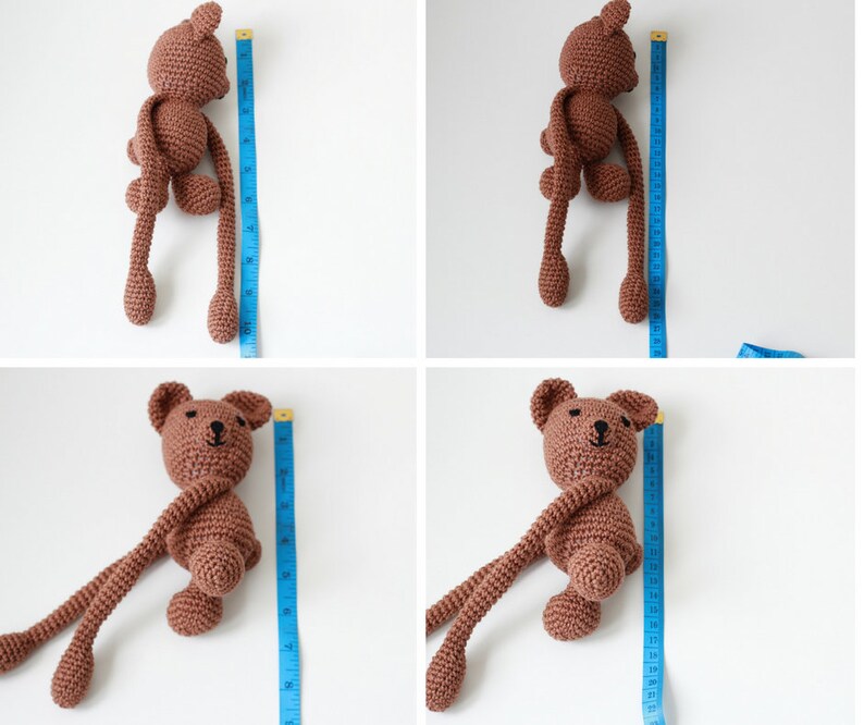 Crochet bear curtain tie backs image 6