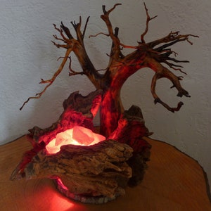Tischlampe Vulkan mit Baum Bild 1