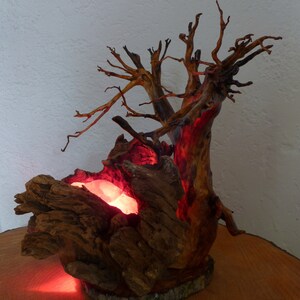 Tischlampe Vulkan mit Baum Bild 5