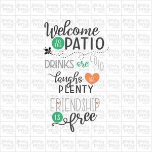 Willkommen bei der Patio-Schneiddatei in SVG, EPS, PNG und Jpeg für Cricut & Silhouette