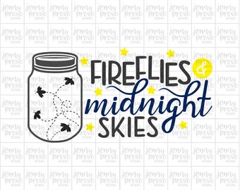 Fireflies and Midnight Skies - Cutting File in SVG, EPS, PNG and Jpeg for Cricut & Silhouette