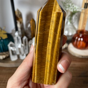 Tigers Eye Crystal Tower - Etsy