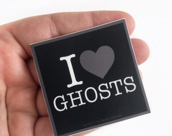 I Heart Ghosts Sticker