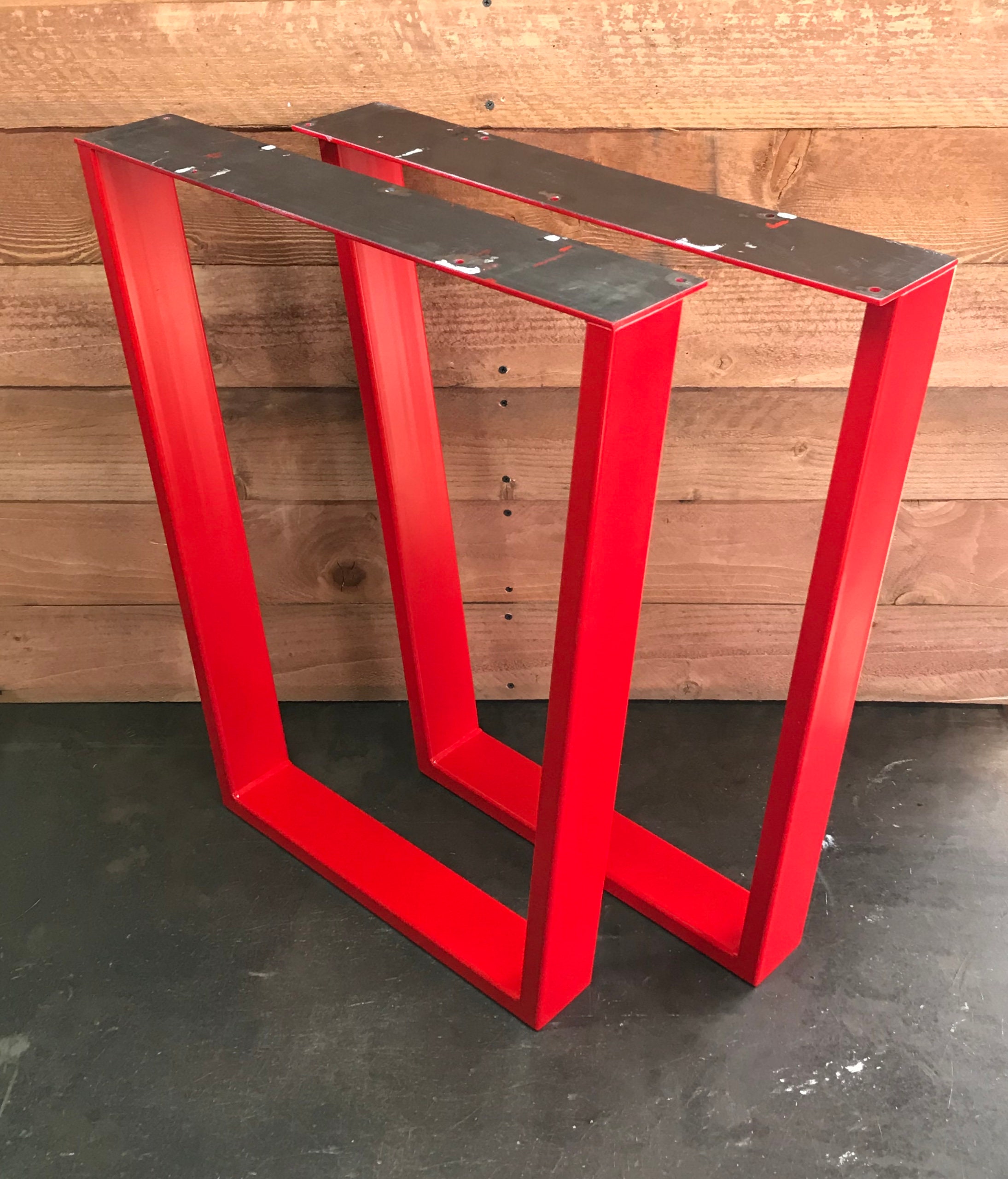 Red metal 2024 table legs