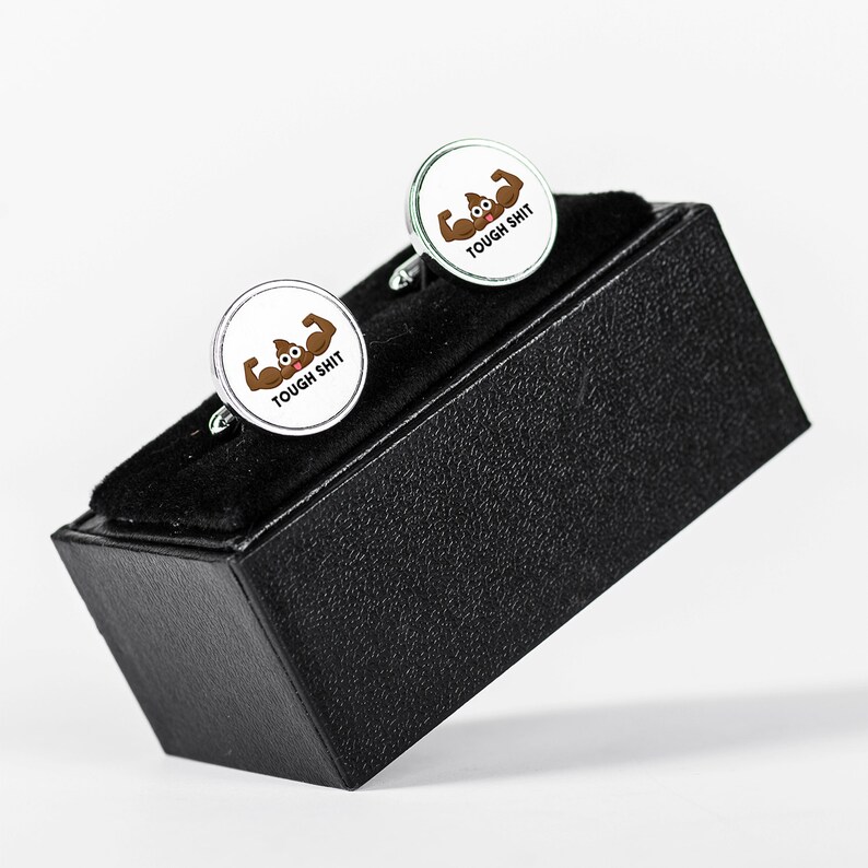 Funny Gifts Gift Ideas CL004 Poo Emoji Cufflinks Custom Tough S Poop Emoji Cufflinks Gifts for Him Cufflinks Silver