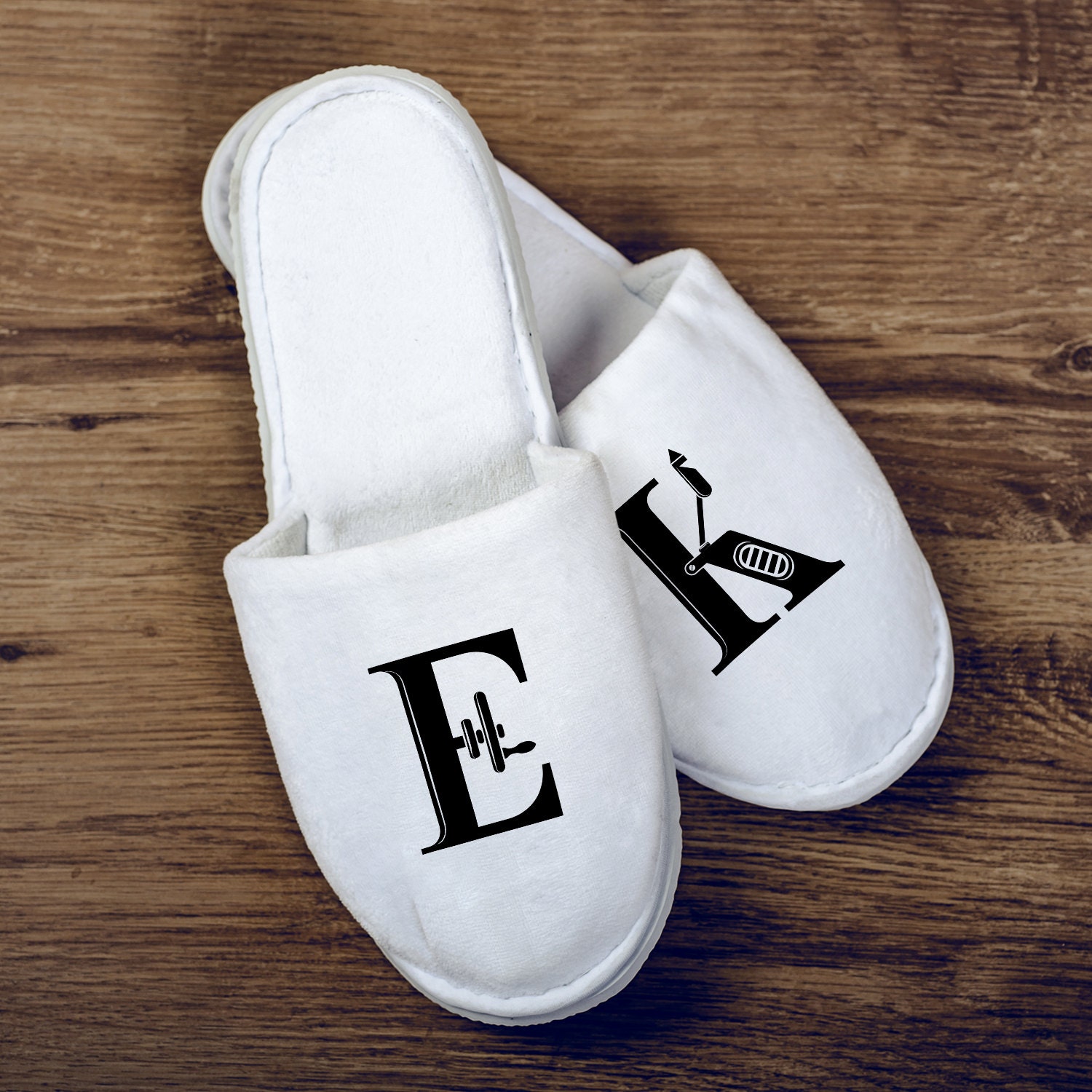 Personalized Slippers with Your Initials Unique Gift for Hen Etsy
