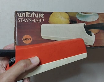 Vintage unused 1970s WILTSHIRE Staysharp [Orange] Utility KNIFE in original box