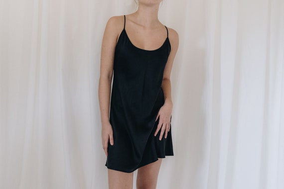 Silk Black Slip Dress